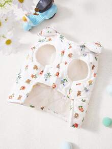 PETSIN 兔子背包、棉质裙子、狗狗衣服、猫咪泰迪熊、宠物毛绒玩具、小型犬、博美犬、秋冬季 - 彩色 - 查看 7