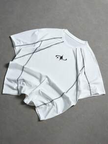 PAVTROS 男士立体马鞍形T恤，小图案印花，情人节、春夏、送男友的礼物、狂欢节、复古、街头风、派对、圣帕特里克节、外出 - 白色 - 查看 3