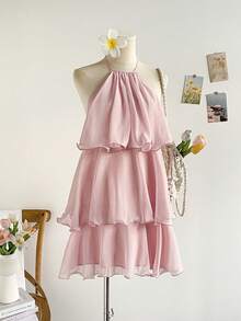 Soleia Women Mini Dresses - Pink - View 6