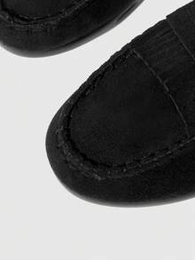 Sleekvia Women Shoes Women's Spring And Autumn New Black Suede Soft Sole Tassel Casual Beanie Shoes Comfortable Commuting Slip-On Loafers Women's Flat Shoes Valentine's Day - Black - View 4