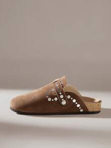 Solecia Women's Slip-On Flat Shoes Soft Leather Comfortable Commuter Versatile Style - dark brown - View 6