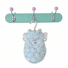 PETSIN 宠物狗衣服，高领设计，适合小型犬，外套派克大衣，可爱保暖，冬季绗缝毛绒，可拉开拉链，幼犬背心 - 彩色 - 查看 15