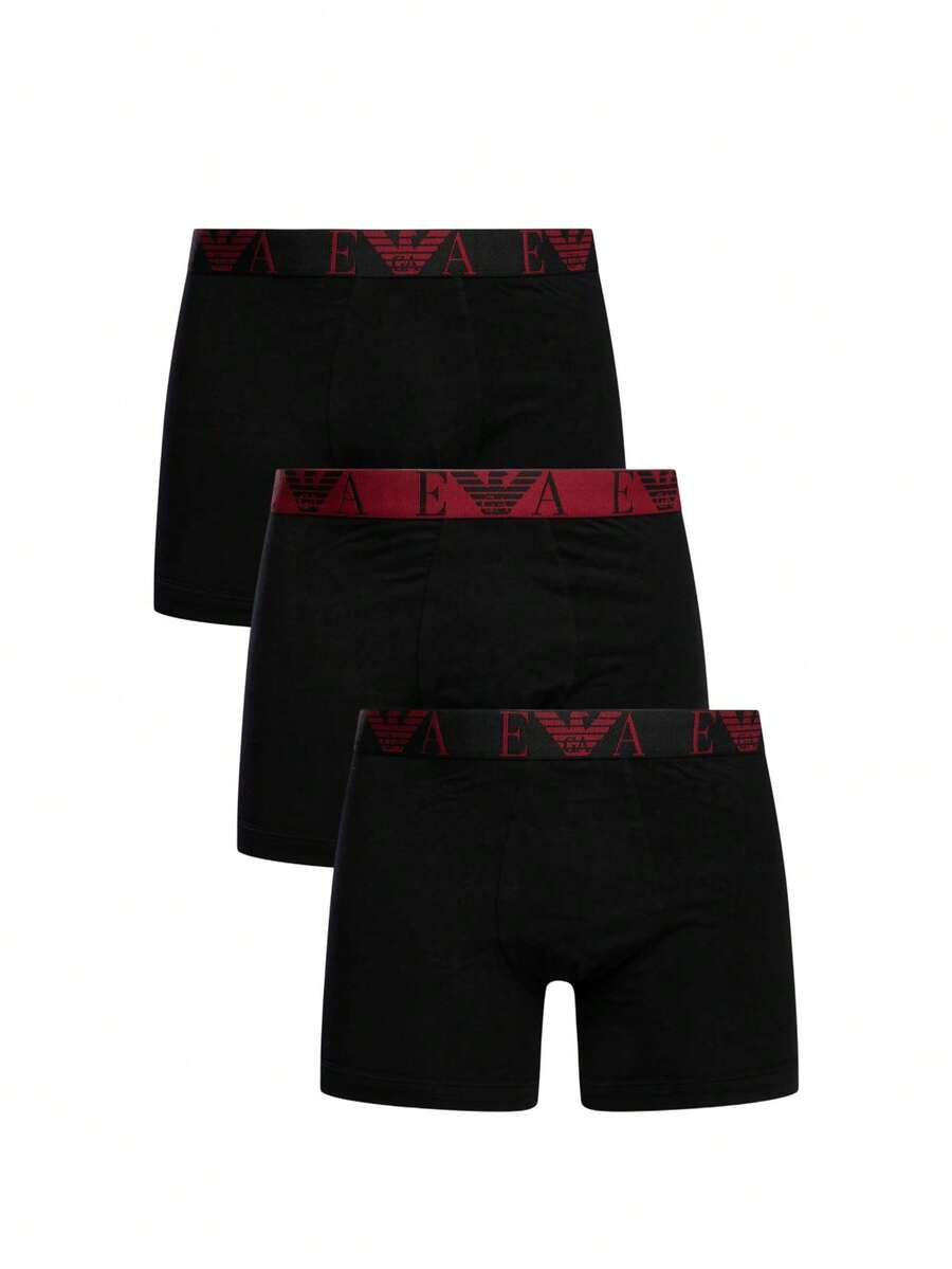 Armani 3 Pack Men's Boxer Briefs - Blue/Red - View 1