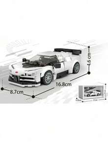 Famous White Sports Car Building Blocks (303PCS) - Openable Parts & Storage Box Kit For Car Enthusiasts & Collectors - Multicolor - View 6
