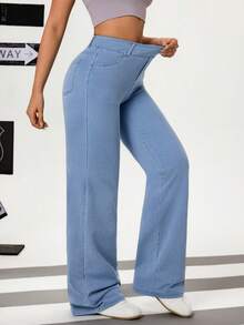 Flexra Tall Women's Casual Loose Fit Jeans With Pockets - Light Wash - View 5