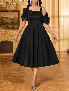 Fleurora Women's Solid Color Minimalist Asymmetrical Long Dress Carnival Women Carnival Costume Carnival Women Carnival Costume For Women Valentine's Day Valentine Outfits For Women Valentine Clothes Valentine Dress Summer Summer Clothes Summer Dresses For Women Summer Dress Elegant Dress Women Elegant Dress Bridesmaid Dress Luxury Evening Dresses For Weddings Wedding Elegant Party Dress Party Dress Carnival Costumes Carnival Carnival Costume Women Carnival Costume Carnival Women Party Elegant Party Dresses Black Skirt Black Dresses Spring Outfit Spring Spring Dress Elegant Dresses For Women Wedding Guest Dress Bridesmaid Dress Wedding Elegant Party Dresses - Gold - View 4