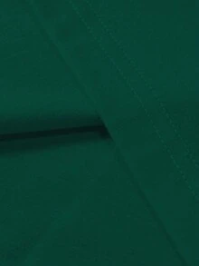 Manfinity Homme 男士V领纯色休闲百搭日常短袖T恤 男士夏季服装 绿色 男士上衣 男士V领T恤 绿色 男士休闲装 绿色男士T恤 - 墨綠色 - 查看 6