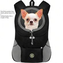 Dog Backpack Carrier Pet Carrier For Small Medium Dogs Travel Bag Front Pack Breathable Adjustable With Reflective Strips For Hiking Outdoor Cats Cat Carrier Cat Bag - Black - View 8
