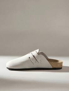 Solecia Women's Slip-On Flat Shoes Soft Leather Comfortable Commuter Versatile Style - Grey - View 3