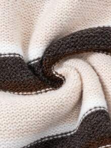 Franclia Áo len ngắn tay nữ kiểu dáng tối giản, phối màu tương phản, đa năng, thích hợp đi học/đi làm. - Nhiều màu - Xem 3