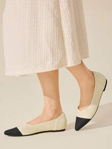 CUCCOO BASICS Women's Flats - Black and White - View 2