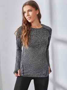 Solea Cove 1pc Seamless Solid Rib-Knit Sports Tank Topworkout Tank Top - Grey - View 8