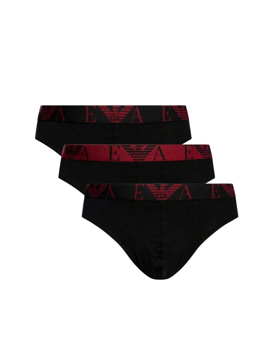 Armani 3 Pack Men's Trunks - svart/svart/svart - Visa 1
