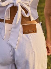 Aralina Conjunto de 2 piezas de verano para mujer con top sin espalda con cuello alto y detalle de lazo, y falda pantalón. Conjunto de dos piezas lindo para el Día de San Valentín, salir, vacaciones, estilo Y2K de Estocolmo - Blanco - Ver 4