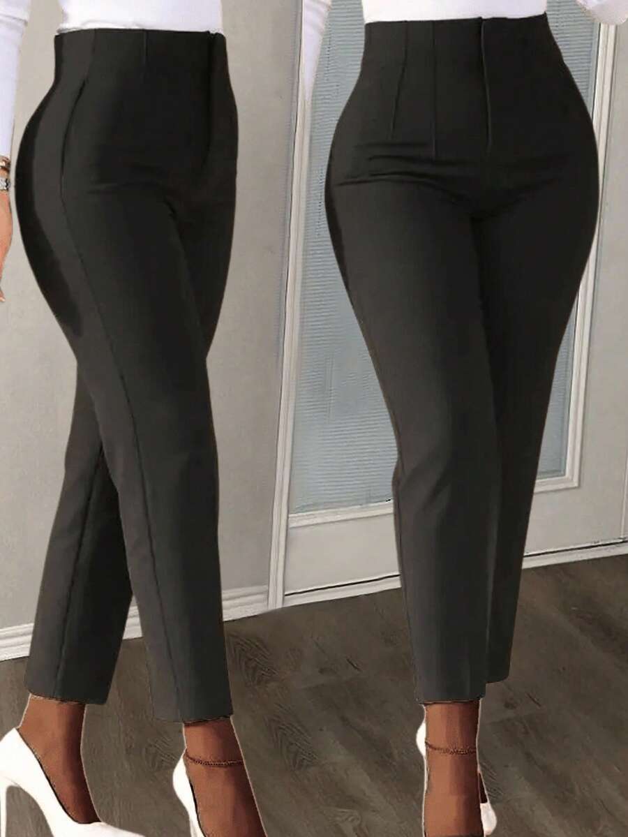 Slaydiva New Arrival/Easter/Western Style Summer Simple Solid Color Wrap Pleated High Waist Cropped Work Pants For Women