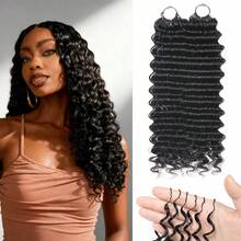 Jerry Curly Human Crochet Hair In 100% Remy Human Hair Feather Line Crochet Hair Braids Salon Silky Seamless Invisible Natural Black Color For Thin Hair Woman Micro Pre Looped Crochet Human Hair Extensions - Multicolor - View 14