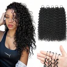 Jerry Curly Human Crochet Hair In 100% Remy Human Hair Feather Line Crochet Hair Braids Salon Silky Seamless Invisible Natural Black Color For Thin Hair Woman Micro Pre Looped Crochet Human Hair Extensions - Multicolor - View 20