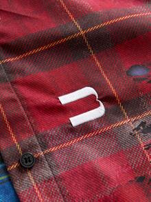 NEON BLANC Men's Contrast Plaid Short Sleeve Single-Breasted Casual Shirt - Multicolor - View 4