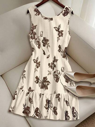 GlowEve CURVE 大码梭织印花休闲夏季连衣裙，适合度假