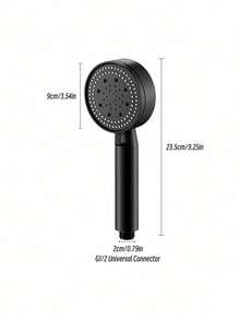 Cabezal de ducha de alta presión con 5 modos, cabezal de ducha de alta presión y ahorro de agua ajustable, accesorios de baño - Negro - Ver 13