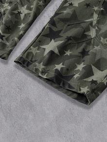 Manfinity Denimwave Men's Street Fashion Casual Multi-Pocket Flared Leg Camouflage Denim Jeans - Multicolor - View 4