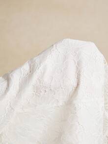 Poéselle 法式蕾丝露背系带泡泡袖连衣裙 - 白色 - 查看 10