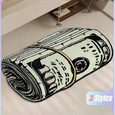 1 alfombra de imitación de cachemir con forma especial para la sala de estar, baño, dormitorio y mesita, suave, antideslizante y lavable