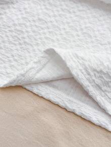 SHEIN 少女针织纹理露背吊带背心，适合夏季休闲日常穿着 - 白色 - 查看 6