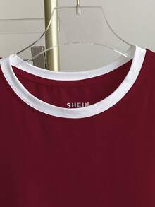 Resyla Women's Casual Everyday Commute Versatile Bow Striped Print Ringer Short Sleeve T-Shirt, Summer - Multicolor - View 3