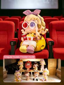 POKOJA LAND Hộp đựng đồ trang trí để bàn hình hoạt hình dễ thương, hộp đựng đồ mới lạ vui nhộn, làm từ chất liệu cao cấp, vật dụng trang trí phòng tinh tế, quà tặng ngày lễ, đồ trang trí bàn làm việc (không có bông nhồi) - thủy triều chơi hộp mù - Xem 2