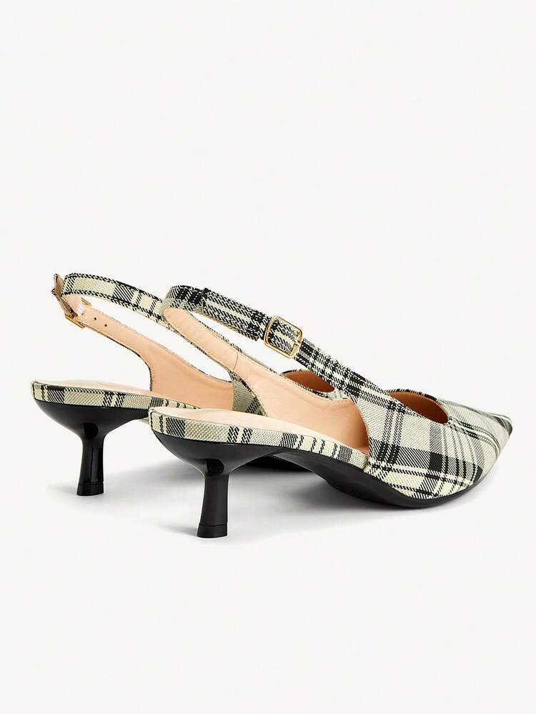 CUCCOO CHICEST Women's Fashionable Elegant Plaid High Heel Pumps, Suitable For Christmas Party Valentine's Day Elegant Shoes