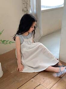 DAZY 女童（小号）休闲韩版圆领T恤套装 - 白色 - 查看 6