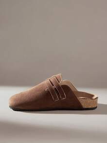 Solecia Women's Slip-On Flat Shoes Soft Leather Comfortable Commuter Versatile Style - Rust Brown - View 3