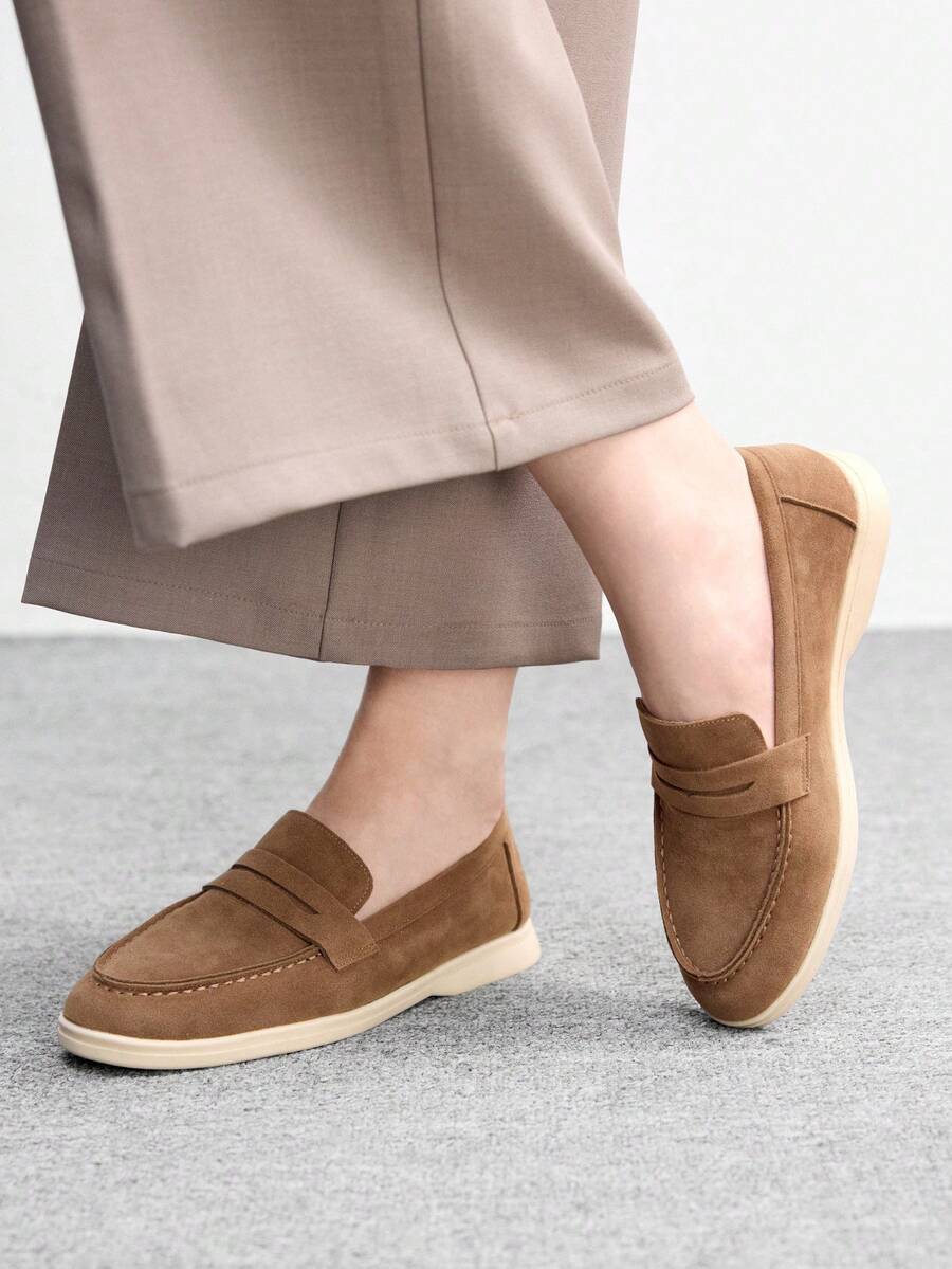 CUCCOO BIZCHIC Women's Casual Versatile Commute Simple Flats Valentine's Day - Apricot - View 1