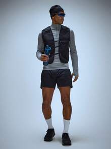 Musero Sleeveless Active Top Runner Utility Vest Autumn Winter Essentials Gymwear Athletic Gym - Black - View 5