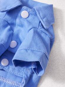 PETSIN Pet Denim Jacket With Leash Holes Spring And Fall Lightweight Stylish Dog And Cat Clothes For Small Dogs Must-Have Pet Apparel - Multicolor - View 11