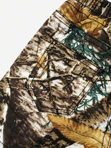 Toddler Boys' Fashionable Elastic Waist Loose Printed Washed Soft Denim Casual Jeans, Versatile Daily Wear, 2026 New Arrival - Multicolor - View 3