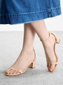 CUCCOO BIZCHIC Simple And Generous, Fashionable And Versatile, Casual Workplace Commuter Women's High-Heeled Sandals Spring Shoes - Apricot - View 4