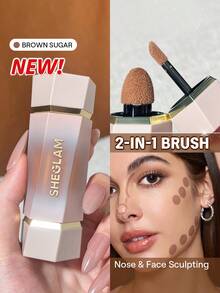 SHEGLAM Precision Sculpt Liquid Contour Duo-Brown Sugar Brand Beauty Makeup Face Paint Cosmetic For Women Girls Perfect For Winter Spring Ideal For Y2K Fancy Fashion Suitable For Birthday Gift Party Ready Best Color - Brown Sugar - View 12