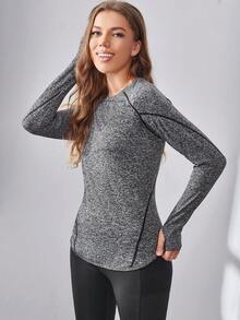 Solea Cove 1pc Seamless Solid Rib-Knit Sports Tank Topworkout Tank Top - Grey - View 6