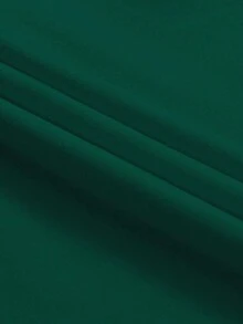 Manfinity Homme 男士V领纯色休闲百搭日常短袖T恤 男士夏季服装 绿色 男士上衣 男士V领T恤 绿色 男士休闲装 绿色男士T恤 - 墨綠色 - 查看 7