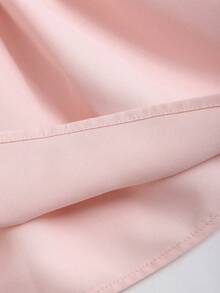 Sweetra 女士粉色派对连衣裙，圣诞派对连衣裙，新年装扮，感恩节装扮，沙滩裙，派对连衣裙，优雅派对连衣裙，新款春夏秋冬派对连衣裙，适合派对、通勤、日常、旅行、度假，系带蝴蝶结，A字裙摆，荷叶边下摆，褶裥设计，收腰，修身剪裁，可爱俏皮迷你连衣裙 - 粉色 - 查看 6