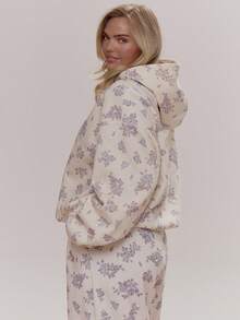 MUSERA Plus Size Floral Hoodie Cute Cosy Spring Everyday Casual Spring - Multicolor - View 3