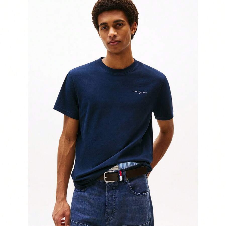 Linear Slim Men´S T-Shirt Black - Dark Night Navy - View 1