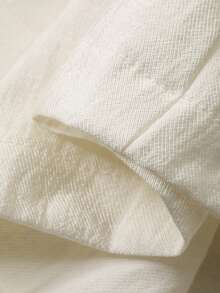 Strévra 女士高腰休闲褶皱宽松短裤 - 米色 - 查看 7