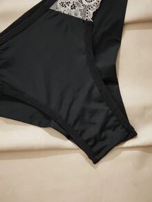 Charlaine Women Lace Patchwork Adjustable Strap Bra And Panty Set, Casual Daily Wear - Multicolor - View 4