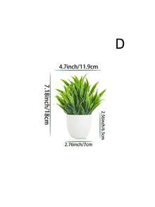 SHEIN 1盆/4盆仿真盆栽，小型仿真植物，适用于室内家居装饰，仿真花卉，可用于窗台、浴室、墙壁、办公桌、办公室、厨房、农舍装饰，生日毕业礼物，花园装饰，户外植物，园艺，仿真花 - 彩色 - 查看 13