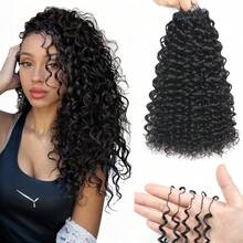 Jerry Curly Human Crochet Hair In 100% Remy Human Hair Feather Line Crochet Hair Braids Salon Silky Seamless Invisible Natural Black Color For Thin Hair Woman Micro Pre Looped Crochet Human Hair Extensions - Multicolor - View 21
