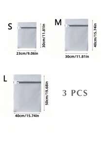 1/3/6件装网眼洗衣袋家用机洗衣物洗衣袋，内衣文胸洗衣袋，拉链洗衣网袋套装，春季简约夏季上衣 - 彩色 - 查看 11