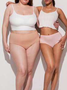 LUVLETTE 3条装纯棉高腰三角裤女士内裤套装 - 彩色 - 查看 13